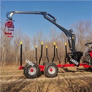 Log Trailer With Crane