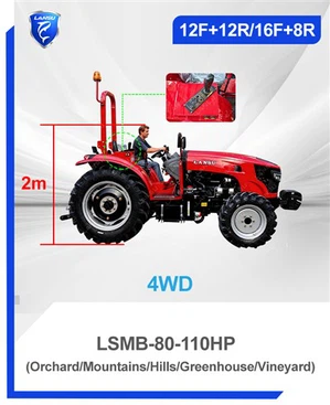 Suitable For Orchards, Greenhouses, Hilly Farm Tractors And 100HP Four-wheel Compact Agricultural Tractors