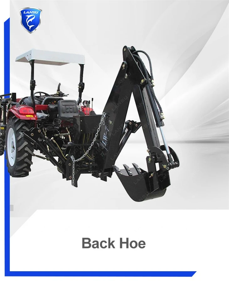 The Lansu Backhoe Tractor Popular With Customers At The Canton Fair